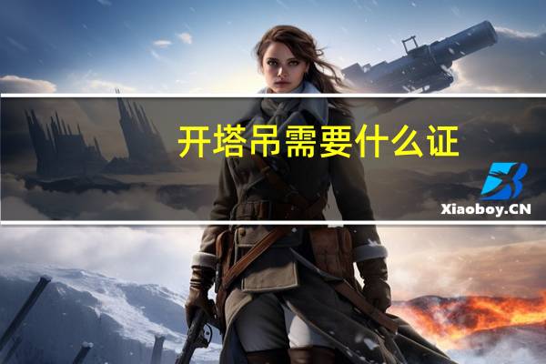 开塔吊需要什么证