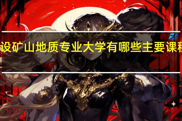开设矿山地质专业大学有哪些 主要课程是什么