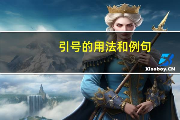 引号的用法和例句