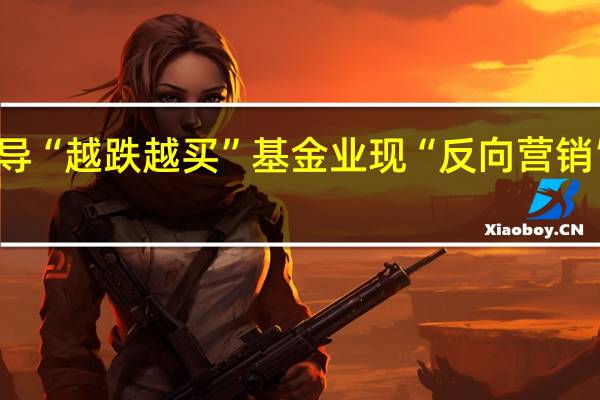 引导“越跌越买”基金业现“反向营销”新苗头