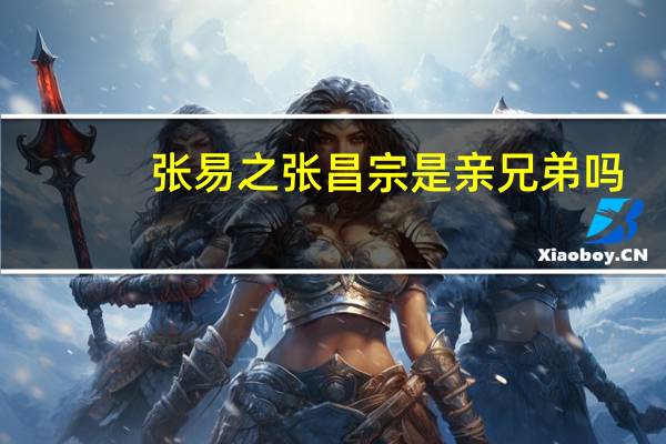 张易之张昌宗是亲兄弟吗