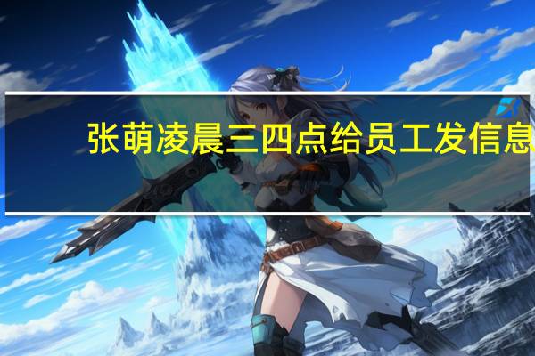张萌凌晨三四点给员工发信息