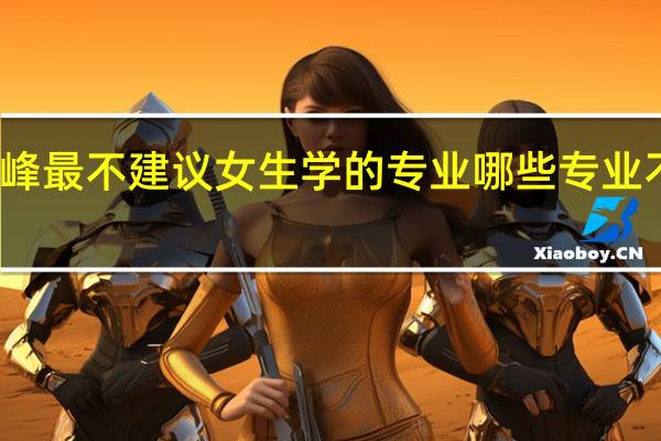 张雪峰最不建议女生学的专业 哪些专业不适合报考