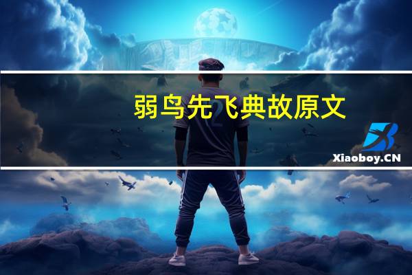 弱鸟先飞典故原文
