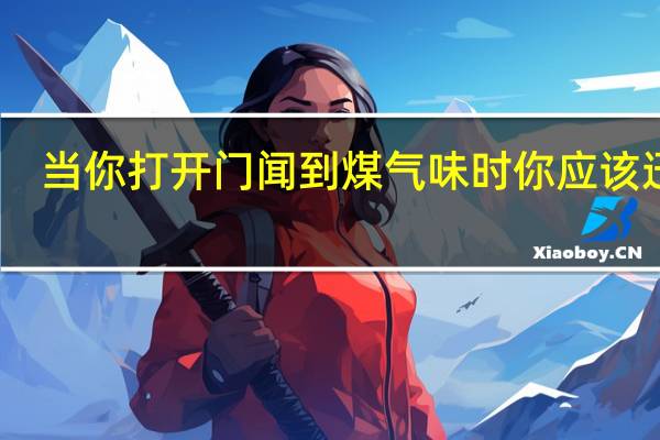 当你打开门闻到煤气味时你应该迅速()以防止火灾