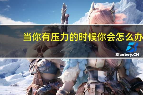 当你有压力的时候你会怎么办