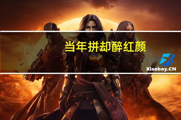当年拼却醉红颜,像是少年不知痛这句话是什么意思