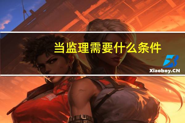 当监理需要什么条件