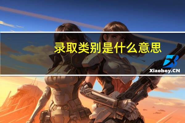 录取类别是什么意思