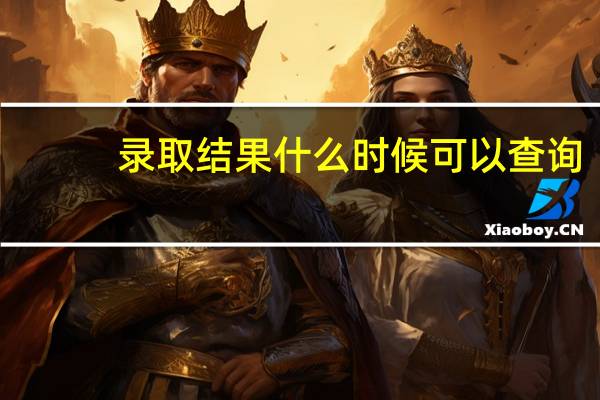 录取结果什么时候可以查询