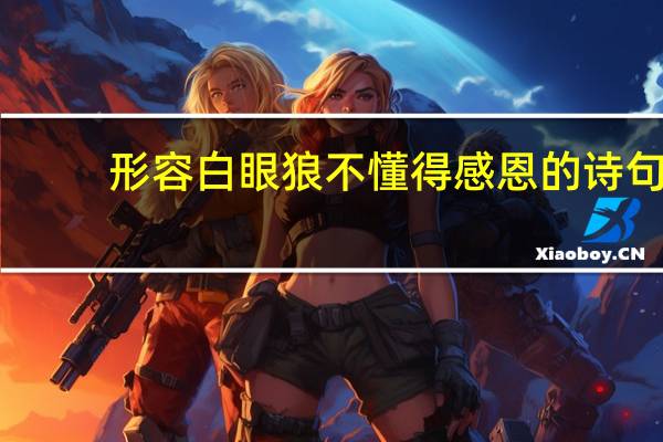 形容白眼狼不懂得感恩的诗句