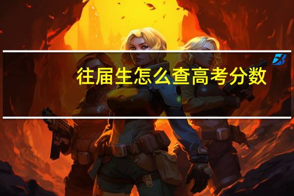 往届生怎么查高考分数
