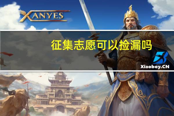 征集志愿可以捡漏吗