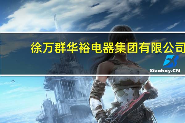 徐万群 华裕电器集团有限公司（徐万群-华裕电器集团有限公司董事长介绍）