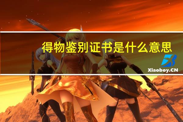 得物鉴别证书是什么意思