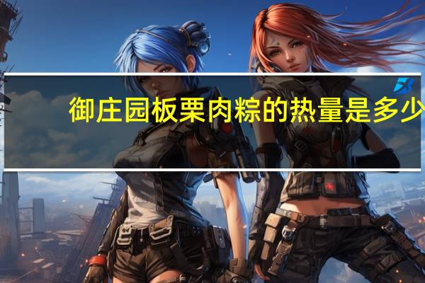 御庄园 板栗肉粽的热量是多少