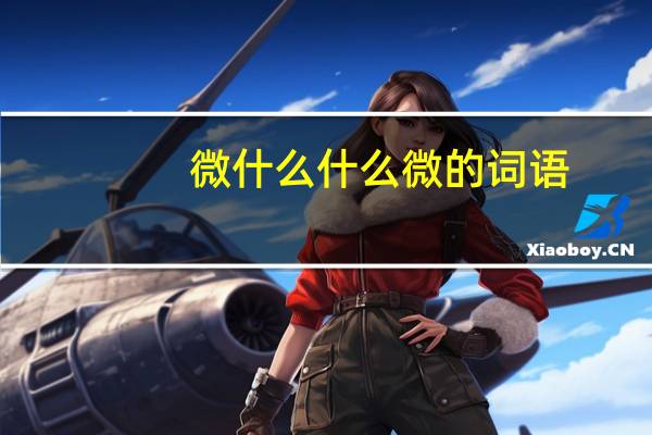微什么什么微的词语