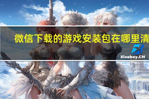 微信下载的游戏安装包在哪里清理（微信下载的游戏安装包在）