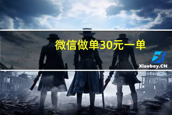 微信做单30元一单 - 卡盟永久