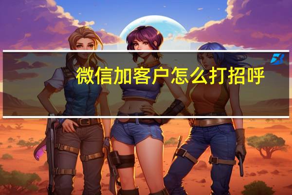 微信加客户怎么打招呼（微信加客户怎么打招呼）