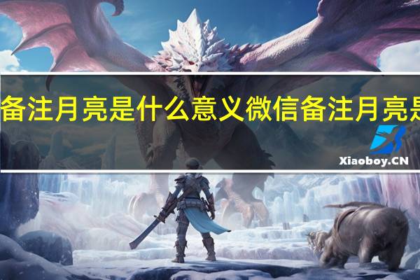 微信备注月亮是什么意义 微信备注月亮是什么意思