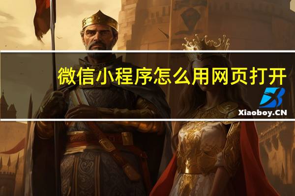 微信小程序怎么用网页打开（微信小程序怎么用）