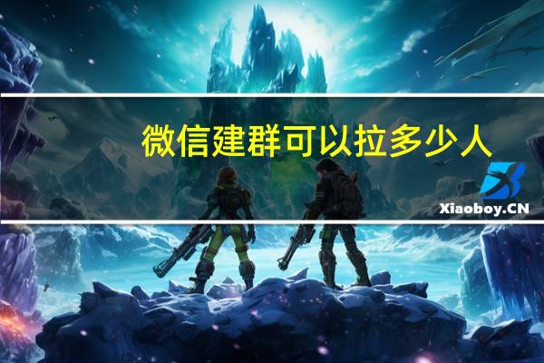 微信建群可以拉多少人（微信建群能加多少人）