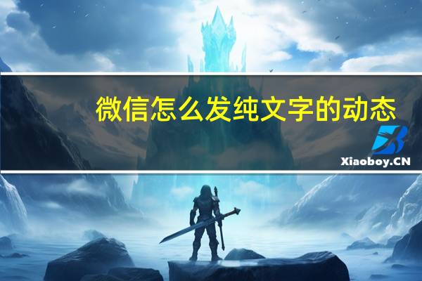 微信怎么发纯文字的动态（微信怎么发纯文字）