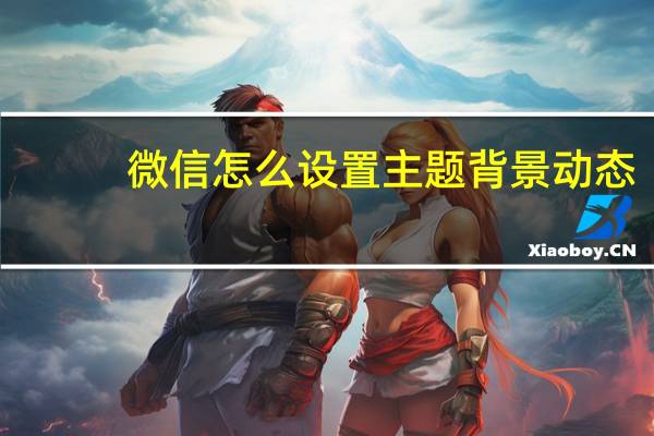 微信怎么设置主题背景动态（微信怎么设置主题背景）