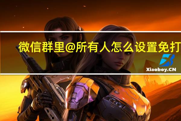 微信群里@所有人怎么设置免打扰