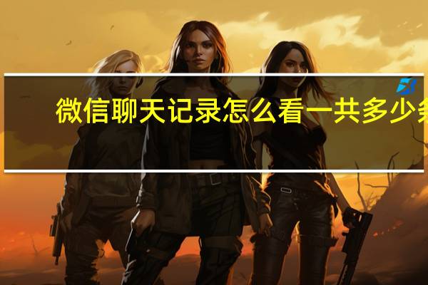 微信聊天记录怎么看一共多少条（微信聊天记录怎么看）