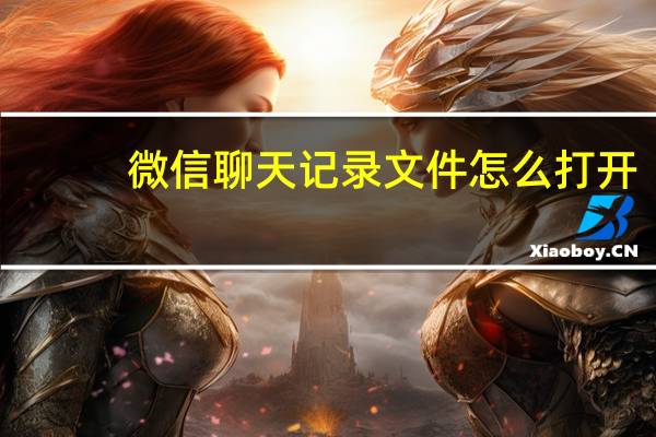 微信聊天记录文件怎么打开（微信聊天记录db文件怎么打开）