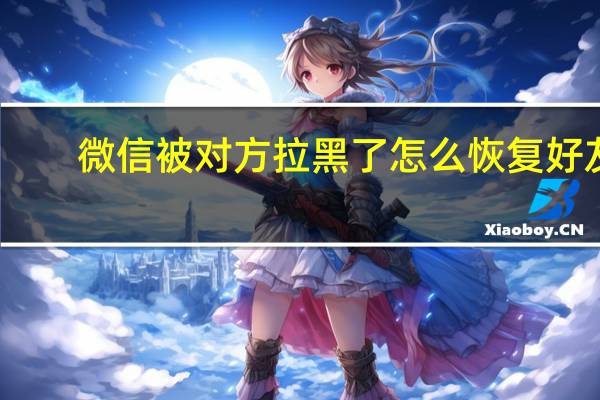 微信被对方拉黑了怎么恢复好友（微信被对方拉黑了怎么恢复）