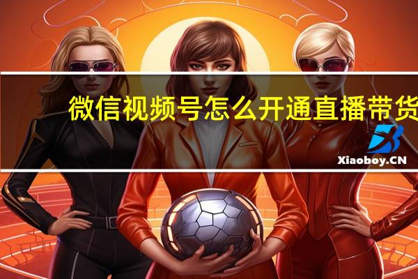 微信视频号怎么开通直播带货（微信视频号怎么开通）