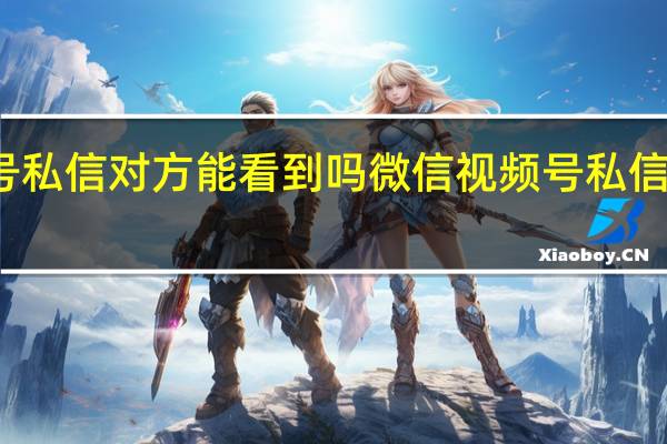 微信视频号私信对方能看到吗 微信视频号私信对方能不能看到