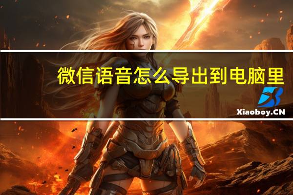 微信语音怎么导出到电脑里（微信语音怎么导出到电脑）
