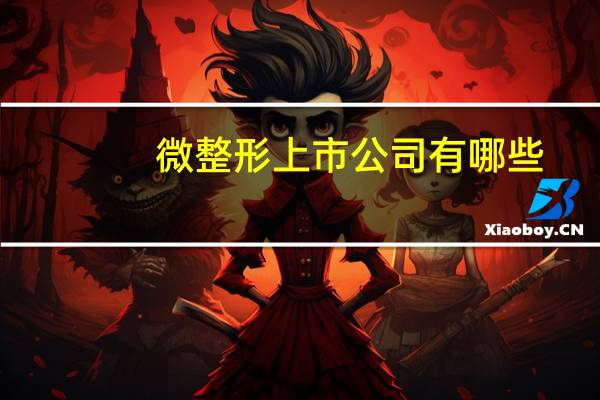 微整形上市公司有哪些(美容上市公司有哪些)