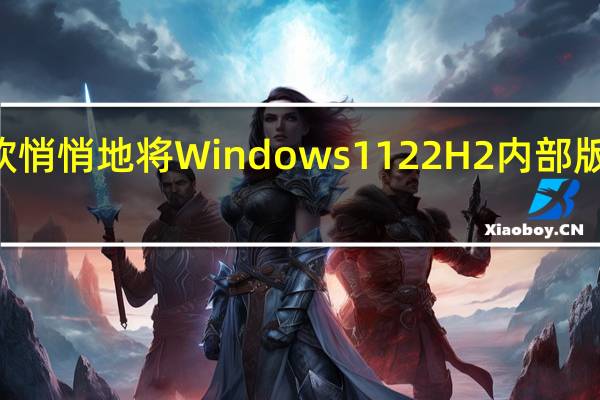 微软悄悄地将Windows 11 22H2内部版本22621.105发布到发布预览