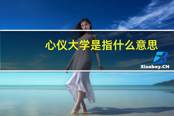 心仪大学是指什么意思