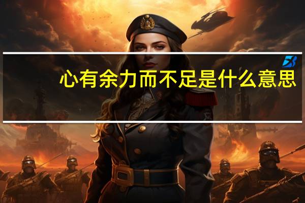 心有余力而不足是什么意思