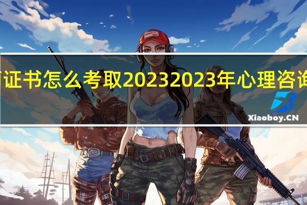 心理咨询师证书怎么考取2023 2023年心理咨询师证书获取指南