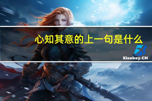 心知其意的上一句是什么