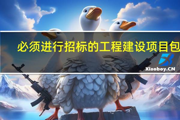 必须进行招标的工程建设项目包括()