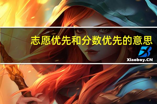 志愿优先和分数优先的意思