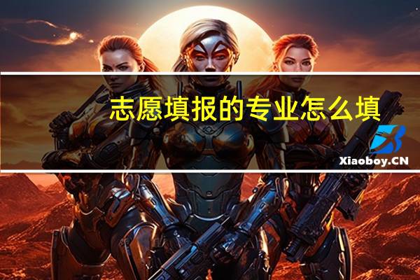 志愿填报的专业怎么填