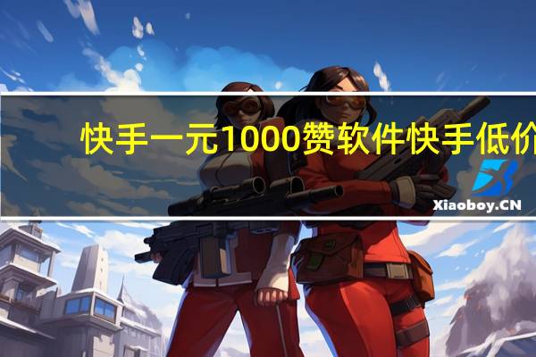 快手一元1000赞软件 快手低价(快手一元1千个赞平台)
