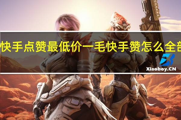 快手点赞最低价一毛 快手赞怎么全部删除(快手点赞的怎么删除)