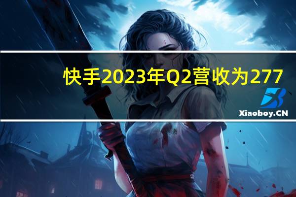 快手2023年Q2营收为277.4亿元去年同期为217亿元;Q2调整后净利润26.9亿元人民币预估14.3亿元人民币