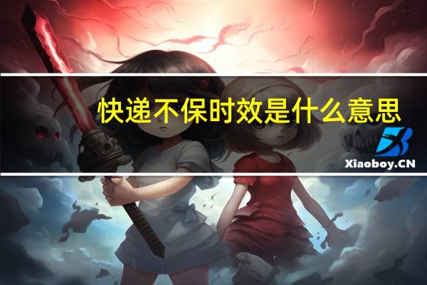 快递不保时效是什么意思
