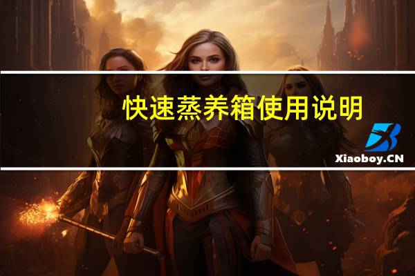 快速蒸养箱使用说明